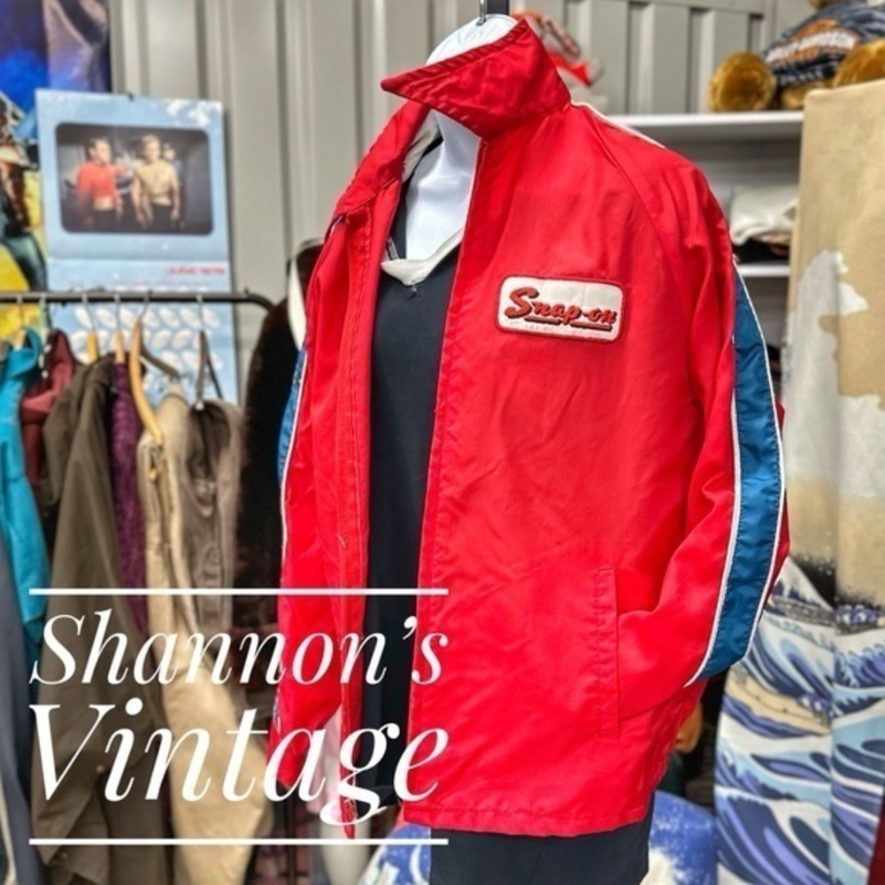 Snap-On VNTG 1980s sz medium full zip racing jacket